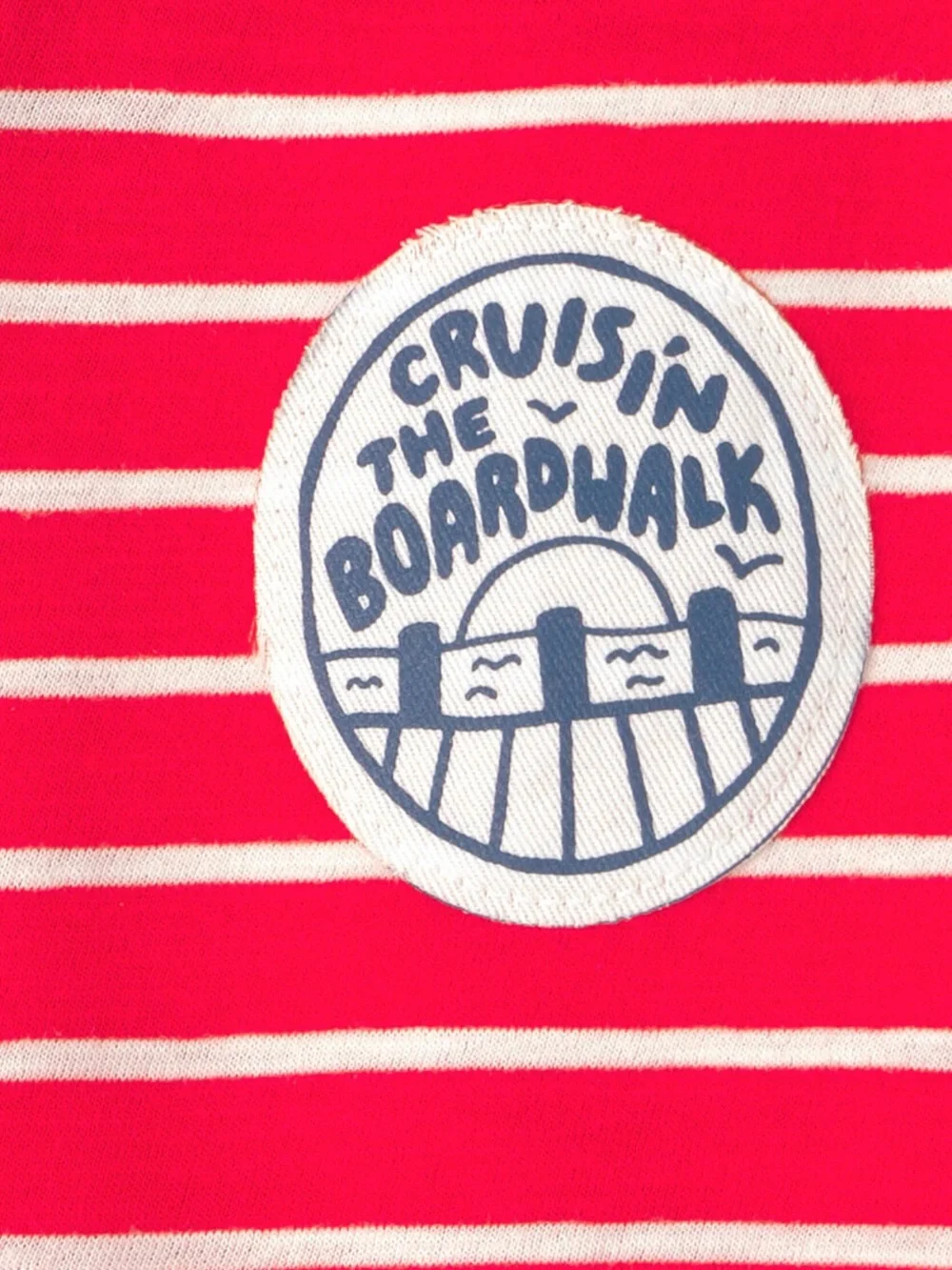 Carters Toddler Red Striped T-Shirt with Grey Neck